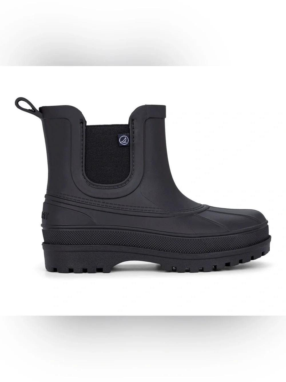 New Sperry Kids Black Chelsea Rain Boots - Size 12
